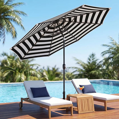 Greesum 9FT Outdoor Patio Umbrella, Table Umbrella for Yard, Market, Heavy-Duty Waterproof Pool Umbrella with 8 Sturdy Ribs, UV Protection for Beach, Deck, Garden, Backyard