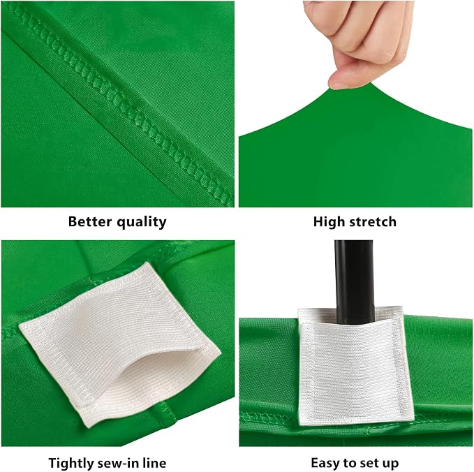 BDDC 8ft Stretch Spandex Fitted Table Cloth for 8 Foot Tables | GRS-Certified Eco-Friendly Fabric, Elastic Fit Rectangle Tablecloth, Washable, Wrinkle-Free, For Events & Parties