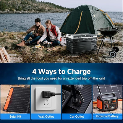 BODEGACOOLER 12 Volt Car Refrigerator, RV Car Fridge Dual Zone APP Control, Portable Freezer,121 Quart (115L) -4℉-68℉ RV Electric Compressor Cooler 12/24V DC &100-240V AC for Outdoor, Camping, Travel