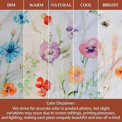 Maison d' Hermine Double Oven Mitts 100% Cotton 7"x35" Double Oven Mitt Heat Resistant BBQ Cooking Gloves with Loop Baking Grilling Kitchen Hotel Home Farmhouse Spring Summer (Summer Whisper)