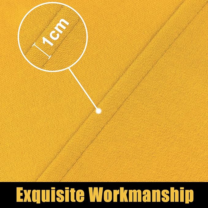 Smiry Rectangle Picnic Table Cloth, Waterproof Elastic Fitted Tablecloths for 6 Foot Tables, Washable Polyester Table Cover for Camping, Indoor and Outdoor (Mustard Yellow, 30"x72")