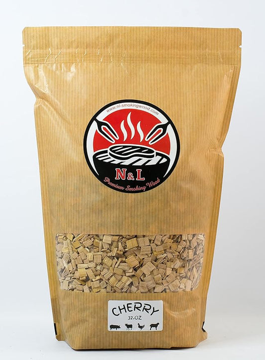 N&L BBQ Premium Smoking Wood Chips,BBQ Chips,Smoker Chips,BBQ,Grill APPLIANCES (Cherry Wood Chips)