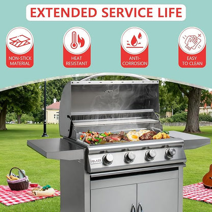 Full Size Griddle Insert for Blaze Grill 4/5 Burner Gas Grill Accessories,Flat Top Griddle Plate Replacement for BLZ-4LTE BLZ-5 Summerset Sizzler 32" & 40", RCS RJC32A, 29''L x 17.9''W Stainless Steel