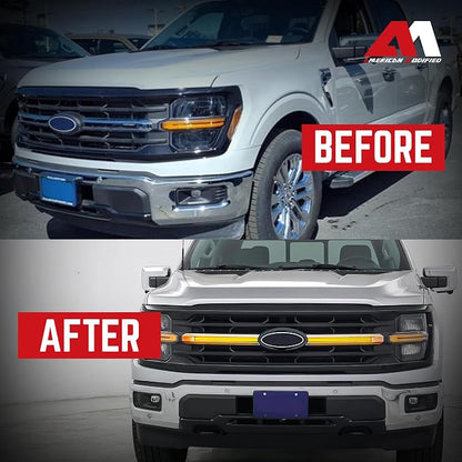 AMERICAN MODIFIED LED Grille Lights w/Sequential Turn Signal Compatible with 2024+ F150 XLT