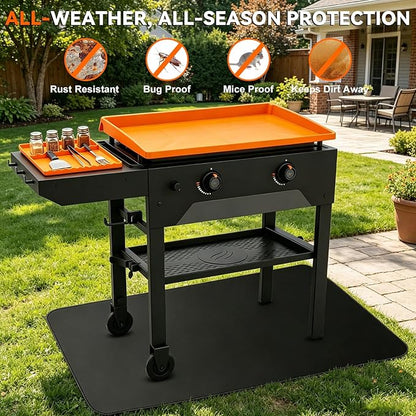 Silicone Grill Mat Set for Blackstone 36" Griddle – 36" Edge-to-Edge Griddle Mat, 16" Tool Mat & 70" Floor Mat, Heat Resistant, Waterproof, Helps Protect Griddle from Rust & Bugs, Keeps Decks Clean