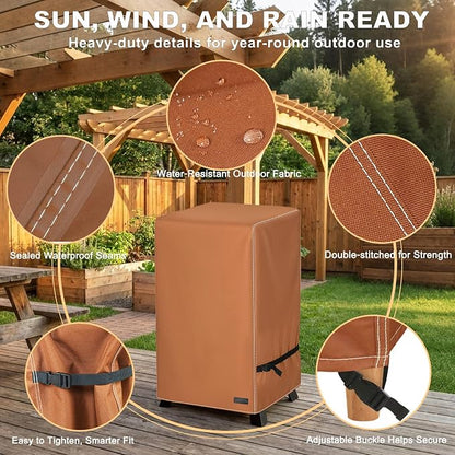 NetttyPro Electric Smoker Cover for Outside Masterbuilt Smoker 40 inch, Brown