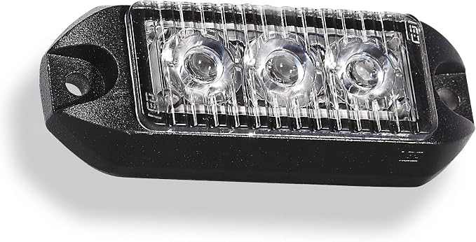 Ledqusa TIR 3 watt 3 LED Emergency Vehicle Grill Warning Light Head (Blue)