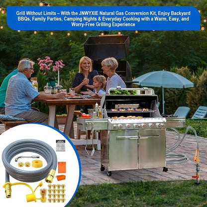 5249 Natural Gas Conversion Kit for Blackstone Grill 28" 36" Griddle,for Blackstone Natural Gas Conversion Kit w/10 FT Natural Gas Hose,Silicone Grill Tool Mat,Grease Cup Liner,3/8" Quick Connect Etc.