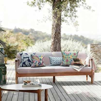 LVTXIII Outdoor Pillow Covers 20x20 Inch, 2 Pack Large Square Throw Pillow Cases, Fade-Resistant Cushion Covers for Patio Furniture Sofa, Garden Porch, Damask Red
