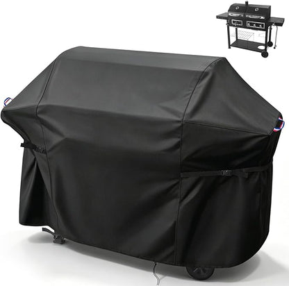 65 Inch Grill Cover for Expert Grill 3 Burner Gas & Charcoal Combo BBQ Grill, Outdoor Waterproof Cover for BBQ Propane Griddle with Side Table, Weather Protection Accessory- 65x30x50 in