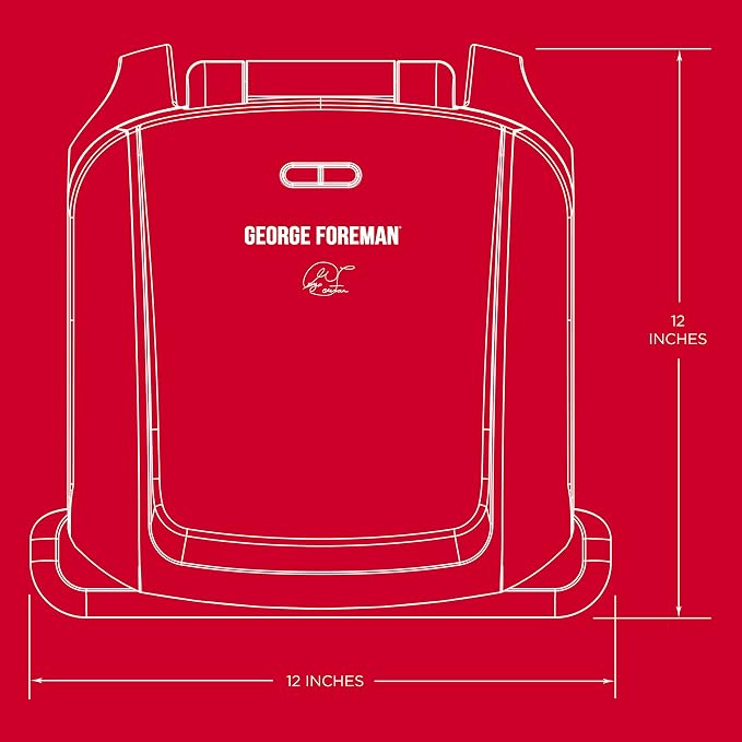 George Foreman 4-Serving Indoor Grill with Removable Plates