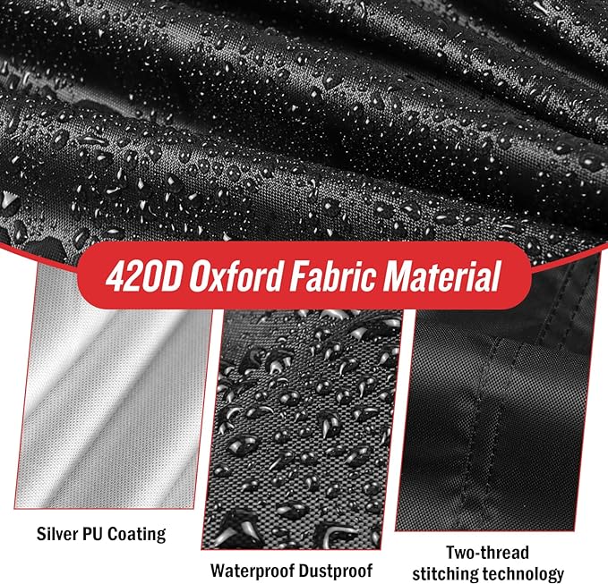 Outdoor Prep Table Cover 36 Inch,Waterproof Patio Outdoor Stainless Steel Metal Grill BBQ Table Cart Cover Dustproof Windproof All Season Pretection for Outdoor Table - 36 x 24 x 55 Inch