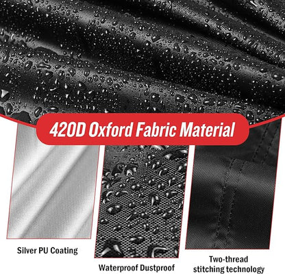 Outdoor Prep Table Cover 42 Inch,Waterproof Patio Outdoor Stainless Steel Metal Grill BBQ Table Cart Cover Dustproof Windproof All Season Pretection for Outdoor Table - 42 x 24 x 55 Inch