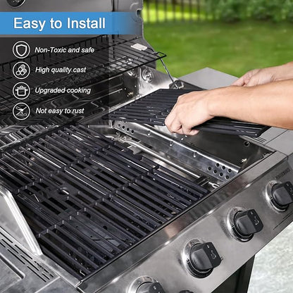 Cooking Grates for Charbroil Performance Grill - 463377017, 463347017, 463376018 463376117 463377117 4 Burner 475 Cart Liquid Propane Gas Grill, Cast Iron, 18 Inch