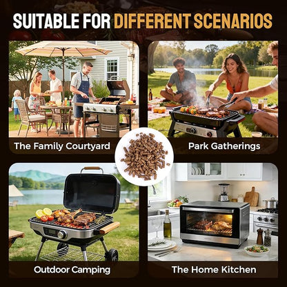 Harmos 4-Wood Pellets: Turkish BBQ, Premium Hardwood Pellets for Smokers, 2 Sealed Packs
