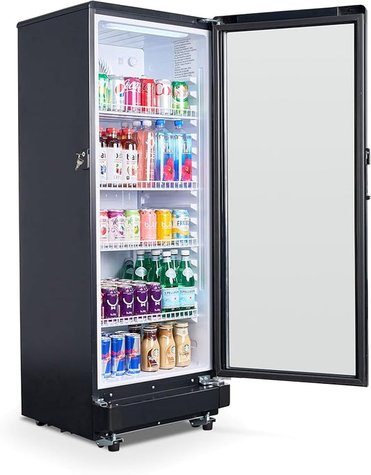 PremiumLevella Glass Door Display Refrigerator 7.1 cu ft Commercial Beverage Cooler Merchandiser