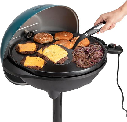 Cuisinart Indoor/Outdoor Electric Griddle, 2-in-1 Portable BBQ with Flat Top Nonstick Cooking Surface, Adjustable Heat, Stand/Tabletop Options for Cookouts, Barbecues & Small Spaces, No Tools Needed