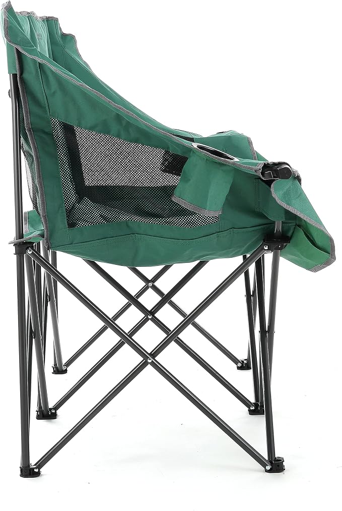 ARROWHEAD OUTDOOR Portable Folding Double Duo Camping Chair Loveseat | 2 Cup & Wine Glass Holder, Carrying Bag, Supports up to 500lbs, Beach, Tailgating, Fishing, Patio, Hunting, Backyard, Picnic