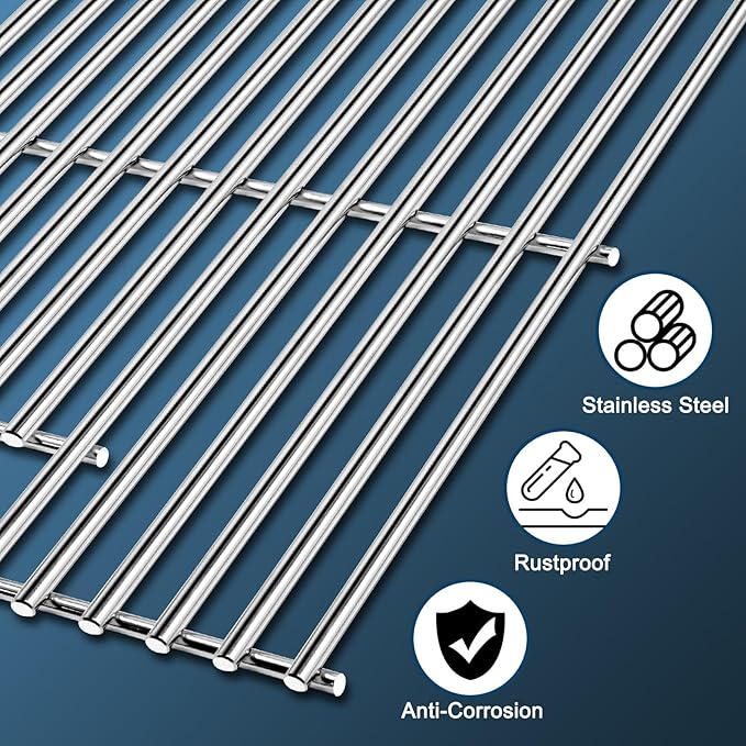 Replacement Parts for Nexgrill 720-0882A Evolution Infrared Plus 5-Burner Grill, Stainless Steel Heat Plates and Grill Grates for Nexgrill 5 Burner 720-0882A Gas Grill