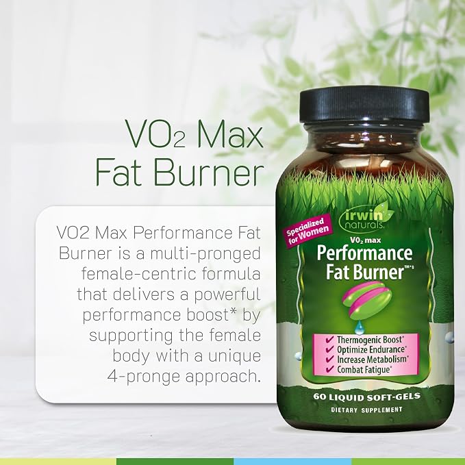 Irwin Naturals V02 Max Performance Fat Burner 60 Liquid Softgels (2 Pack)
