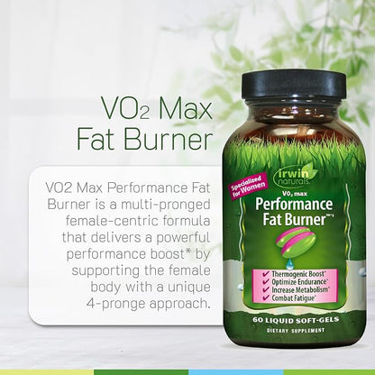 Irwin Naturals V02 Max Performance Fat Burner 60 Liquid Softgels (2 Pack)