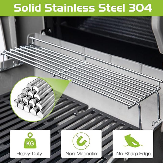 65054 Warming Rack for Weber Genesis 300 Series (2007-2016) E310 E320 E330 S310 S320 S330 Gas Grill Replacement Parts 81323 62749 Stainless Steel
