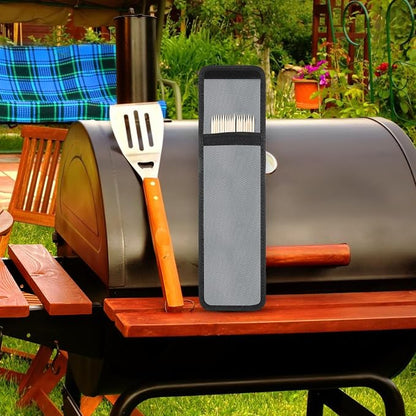 Oxford Cloth Skewer Container Bag Portable Waterproof BBQ Skewer Storage for Outdoor Grilling and Camping Utensils