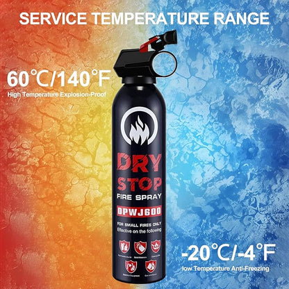 ABC Fire Extinguisher for Home & Vehicle - 2Pack Dry Stop Fire Spray for Kitchen, Auto Fire Extinguisher for Truck Vehicle,1.32LB Dry Chemical Powder for Car, Boat, Marine Easy to Use (2 Blue)