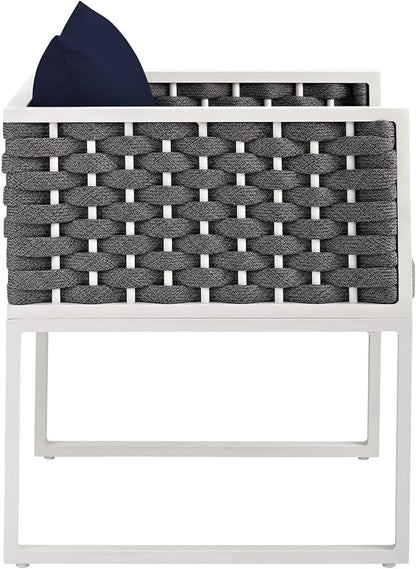 Modway Stance Outdoor Patio Woven Rope 9-Piece Dining Furniture Set
