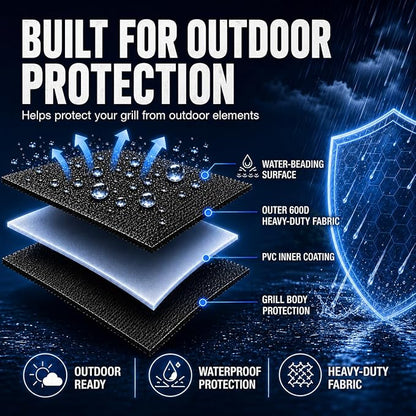 Vertical Smoker Cover Compatible with Pit Boss 4/5 Series, 73550 Pellet Smoker Cover for PBV5P1, PBV5PW1 and PBV4PS1, 600D Heavy Duty Outdoor Smoker Cover with Zipper and Air Vents