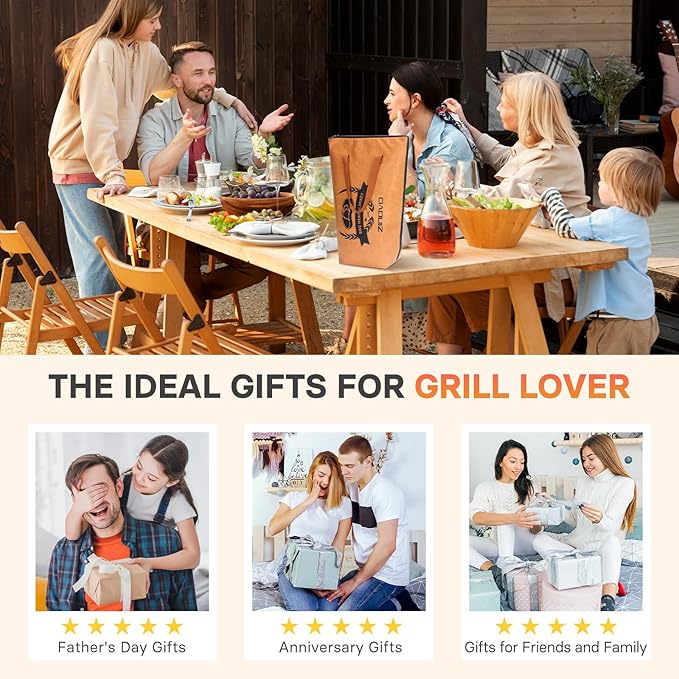 Zinovo 21” BBQ Blanket For Resting Meat, Insulated Meat Resting Bag,Smoker Accessories For Outdoor Grill with Wide Mouth Anniversary/Christmas Gifts for Men,Dad Birthday Gift
