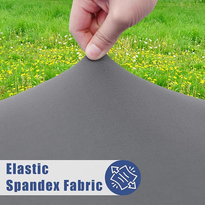 Moosfor Spandex 6 Foot Rectangle Table Cloth, Elastic Fitted Tablecloths for Picnic, Stretch Washable Patio Table Cover for Outdoor, Camping, Banquet and Parties (Grey, 30"x72")