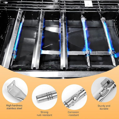 463448021 Grill Replacement Parts for CharBroil Performance 5 Burner 463449021 463365021 463466522 463451022, 4 Burner 463365021, G327-2100-W1 Burner, G325-0002-W1 Heat Plate, 5 Burner Grill Parts