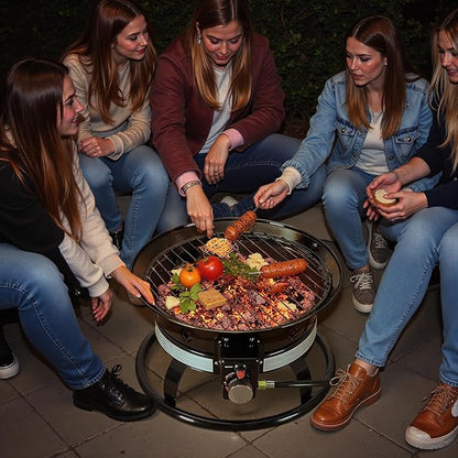 Devoko 19 Inch Smokeless Propane Fire Pit 53000 BTU Portable for Outside,Backyard, RV Camping and Beach Party