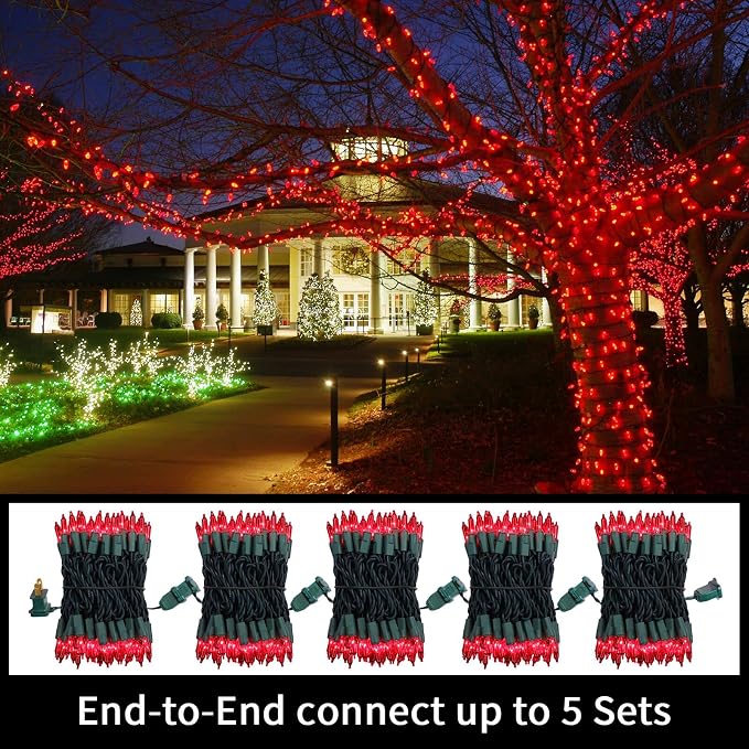 Red Valentines Day Decor Lights,100 Count 19.6FT Mini Valentine's Lights,Red Christmas String Fairy Lights Outdoor Indoor Plug in for Room Party Wedding Tree Valentines Day Decorations