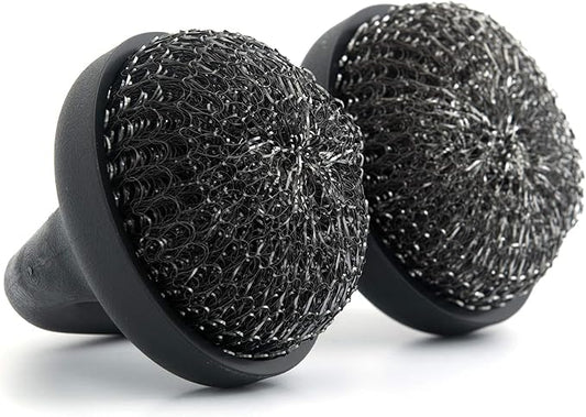 Yukon Glory™ Premium BBQ Grill Brush Easy Grip Double Pad Stainless Steel Cleaner for Gas and Charcoal Grill- Safe for Ceramic, Steel, Cast Iron Grill Grate- Grilling Gifts