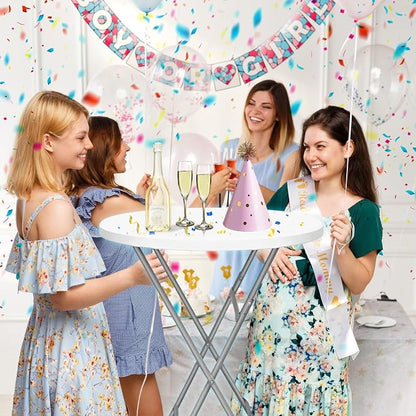 GUAGUA 2 Packs 32in Bar Height Folding Cocktail Tables with Covers | 32inch round bar-height tables with covers for parties, weddings, catering, and portable indoor or outdoor setups.