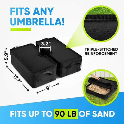 Rhino BaseMate 18" Umbrella Base Weight – Fits Offset, Cantilever & Outdoor Patio Umbrellas – Detachable Design – Black – Easy Setup