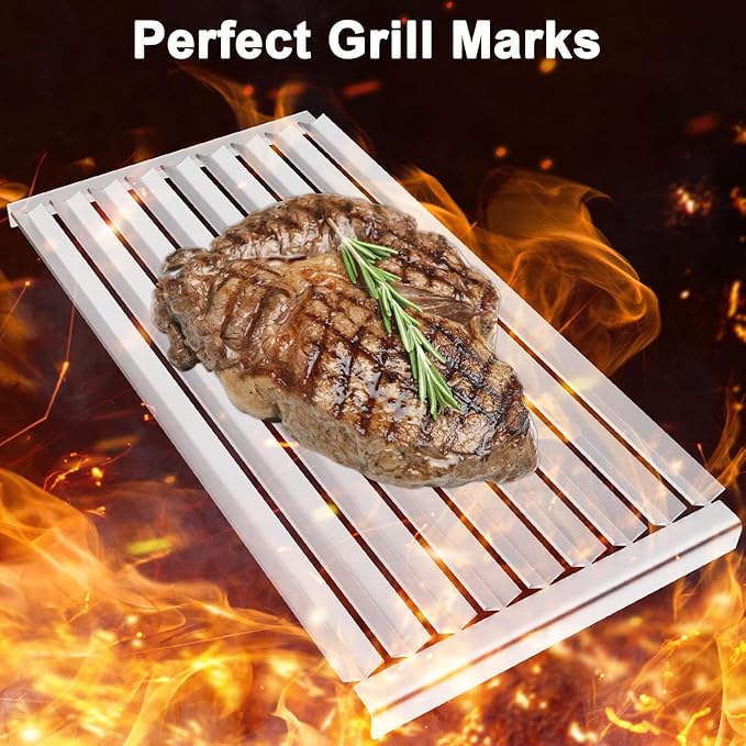 Grill Grates for Solaire 21GXL Grills Stainless Steel Grill Replacement Parts for SOL-IRBQ-21GXL-NG Replacement Grates for SOL-2016R, 8.8 x 16.7 Inch