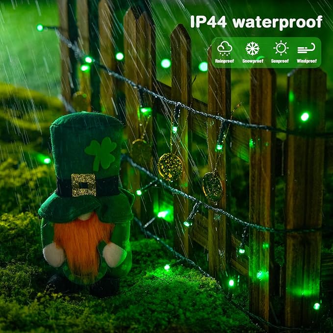 JMEXSUSS 200 LED Halloween Lights Outdoor, 66ft Green String Lights Plug in | Connectable, 8 Modes, Waterproof Green Lights for Halloween Outside Indoor Tree Patio Garden Yard Fence Rail Christmas Decor