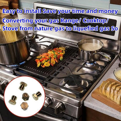 36 Pcs Propane Orifice Kit,Propane Lp Natural Gas Brass Jet Burner Nozzle Replacement Parts M6x0.75 mm Gas Spray Tip 0.3/0.4/0/7/0.8/0.9/1.0/1.1/1.2/1.5/1.7/1.9mm