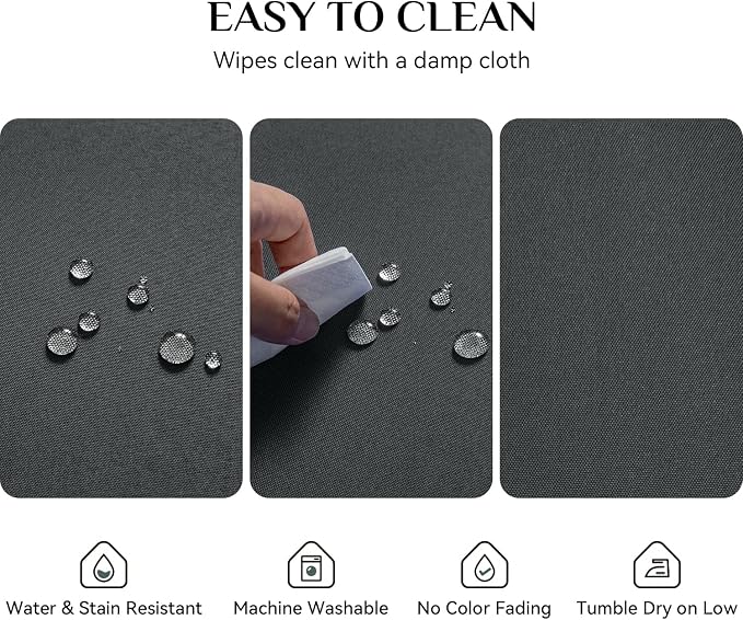 Softalker Rectangle Tablecloth, Waterproof Table Cloths Wrinkle Free Fabric Washable Polyester Table Cover for Dining Tables Party Outdoor Camping Parties Buffet - 70 x 120 inch, Grey