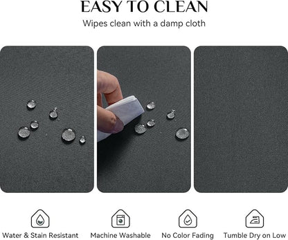 Softalker Rectangle Tablecloth, Waterproof Table Cloths Wrinkle Free Fabric Washable Polyester Table Cover for Dining Tables Party Outdoor Camping Parties Buffet - 70 x 120 inch, Grey