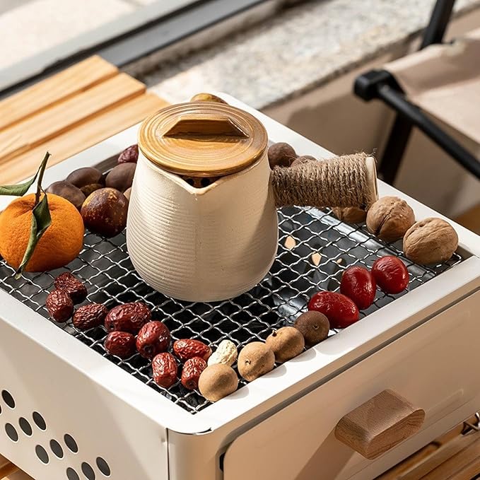 Square barbecue grill outdoor patio grill charcoal
