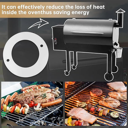 4PCS Chimney Insulation Wool Parts, Heat Resistant Gasket Replacement for Traeger/Pit Boss and Camp Chef Wood Pellet Grill Smokers