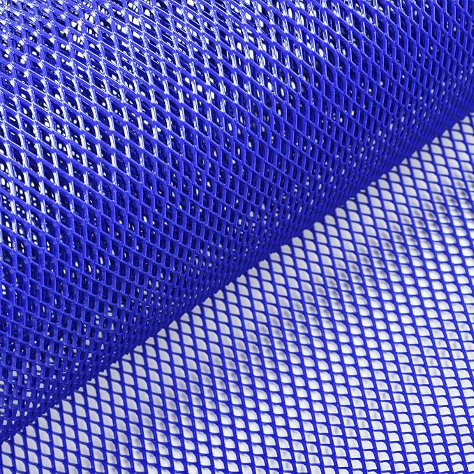 AggAuto Universal 40"x13" Car Grill Mesh 4x8mm Rhombic Hole Blue | Aluminum Alloy Automotive Grille Insert Bumper, One of the Most Multifunctional Shape Grids 100x33cm