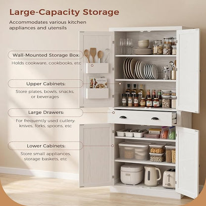 IRONCK Storage Cabinet with Drawers and Doors for Living Room and Entryway | Open Shelves, Adjustable shelves, Organized essentials