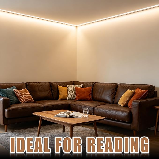 RadiantFlux 4000K 10Ft LED Strip Lights, Natural Daylight LED Tape for Indoor, Dimmable Flexible Super Bright Lighting for Living Room, Kitchen & Vanity Mirror