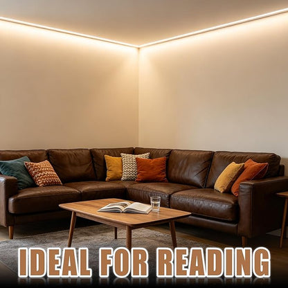 RadiantFlux 4000K 10Ft LED Strip Lights, Natural Daylight LED Tape for Indoor, Dimmable Flexible Super Bright Lighting for Living Room, Kitchen & Vanity Mirror