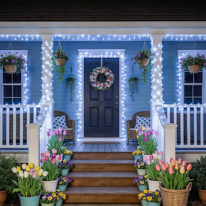 JMEXSUSS 168FT 600 LED White Christmas Lights Outdoor with Remote String Lights Indoor Plug in Cool White Twinkle String Light for Tree Room Party Wedding Decorations